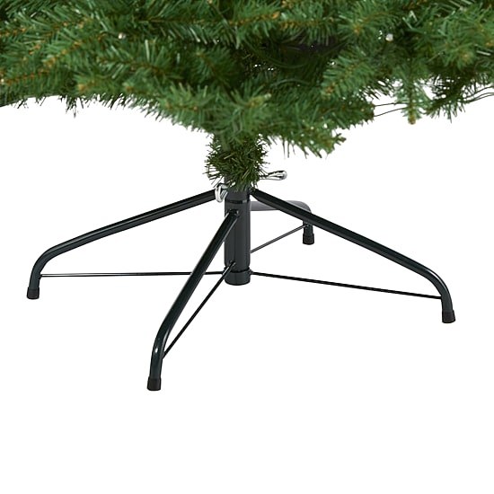 Nearly Natural Green Valley Faux 6 1/2 Foot Pre-Lit Fir Christmas Tree