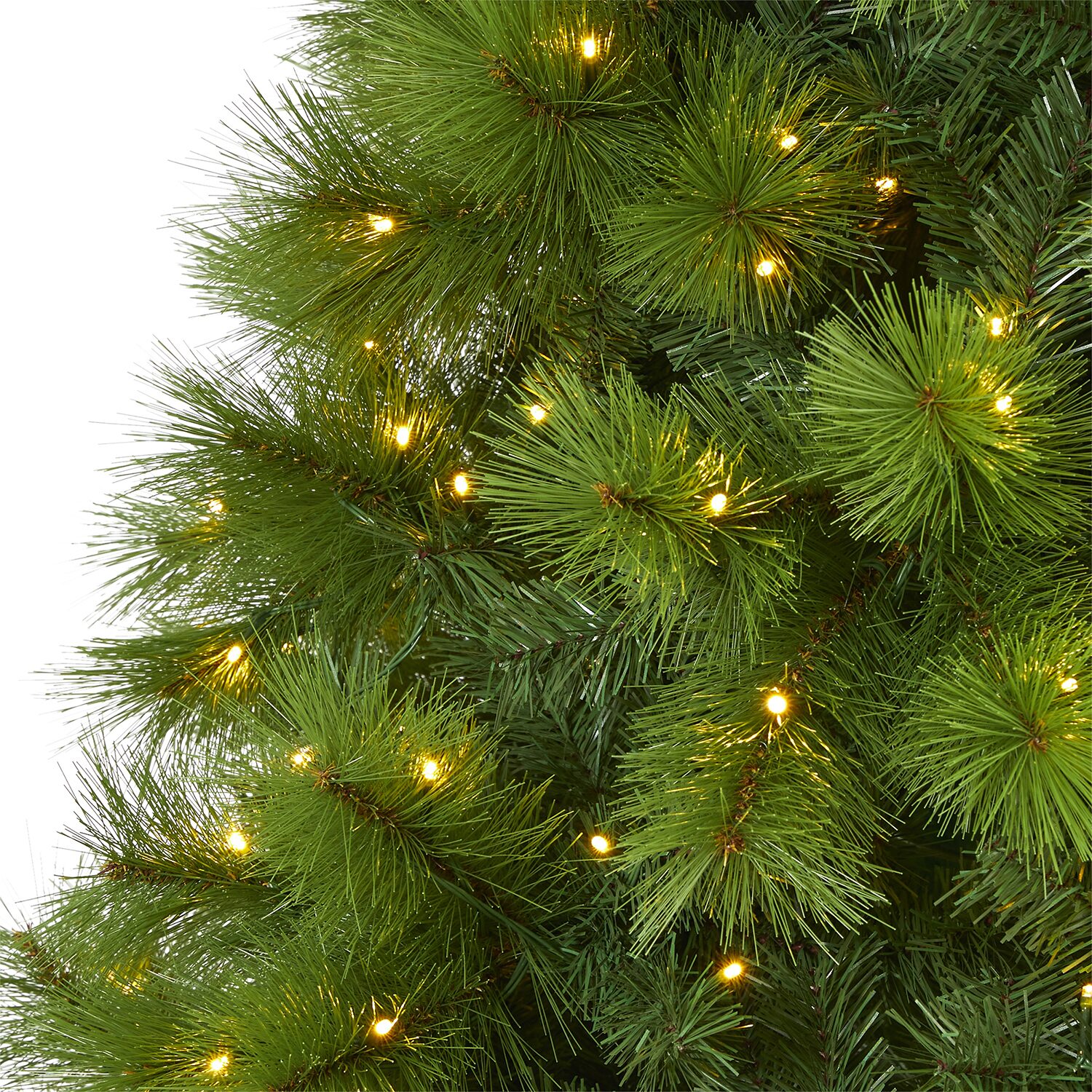 Nearly Natural Scotch Faux 7 1/2 Foot Pre-Lit Pine Christmas Tree