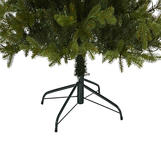 Nearly Natural Belgium Natural Look Faux 7 Foot Pre-Lit Fir Christmas Tree