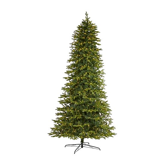 Nearly Natural Belgium Look Faux 10 Foot Pre-Lit Fir Christmas Tree