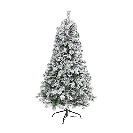 Nearly Natural Flocked 5 Foot Spruce Christmas Tree