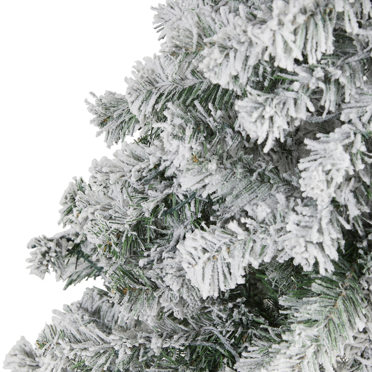 Nearly Natural Flocked Foot Spruce Christmas Tree