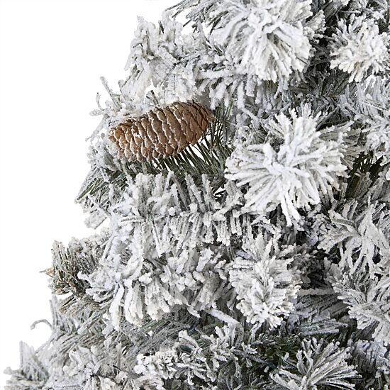 Nearly Natural Flocked White 5 Foot Pine Christmas Tree