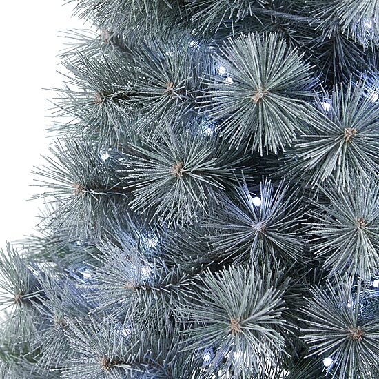Nearly Natural Snowy Faux 4 Foot Pre-Lit Pine Christmas Tree