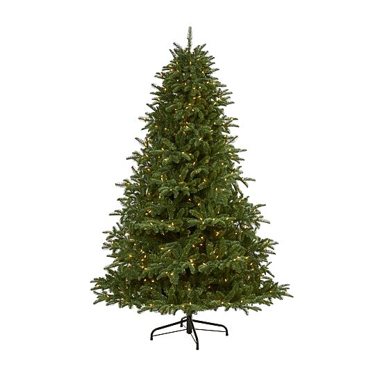 Nearly Natural South Carolina Faux 7 Foot Pre-Lit Spruce Christmas Tree