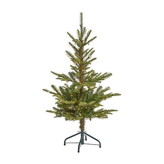 Nearly Natural Layered 4 Foot Pre-Lit Spruce Christmas Tree