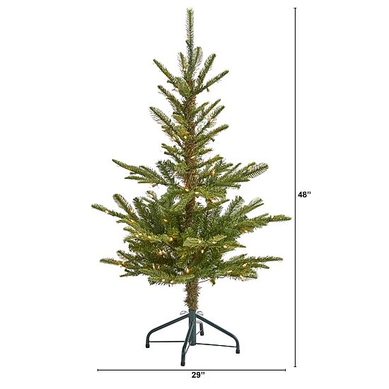 Nearly Natural Layered 4 Foot Pre-Lit Spruce Christmas Tree