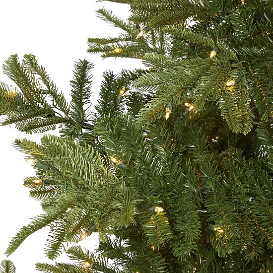 Nearly Natural Layered 9 Foot Pre-Lit Spruce Christmas Tree