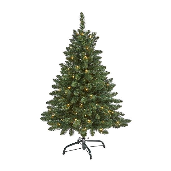 Nearly Natural 4 Foot Pre-Lit Spruce Christmas Tree