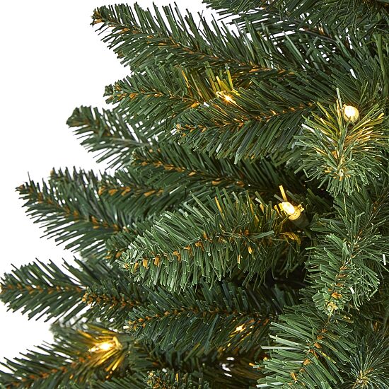 Nearly Natural 4 Foot Pre-Lit Spruce Christmas Tree