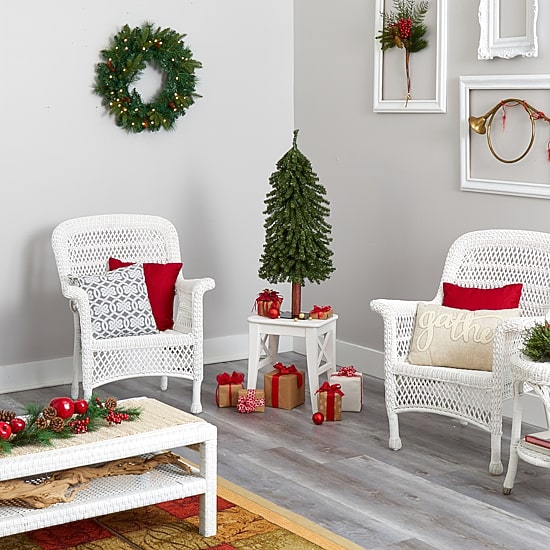Nearly Natural Grand 3 Foot Pre-Lit Christmas Tree