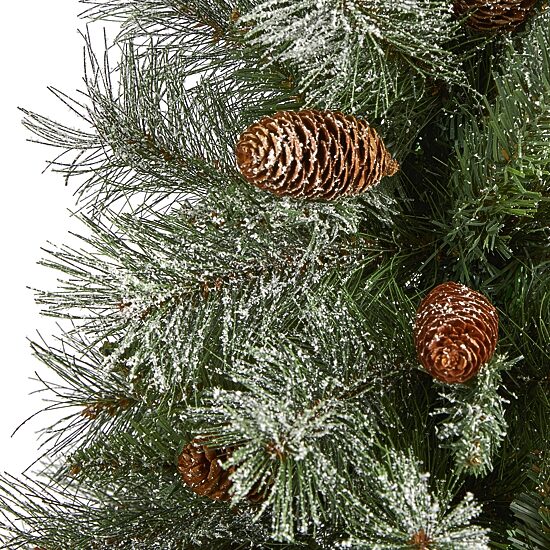 Nearly Natural Snowed Mountain 3 Foot Pine Christmas Tree