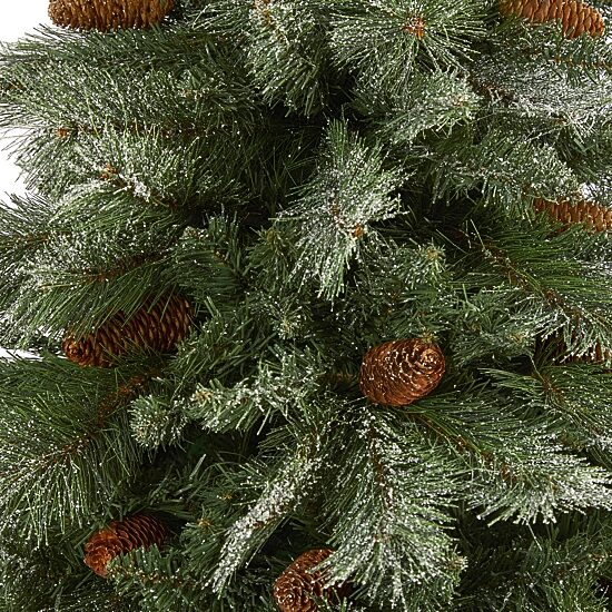 Nearly Natural Snowed Mountain 7 Foot Pine Christmas Tree