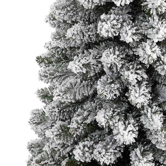 Nearly Natural Flocked Pencil 5 Foot Christmas Tree
