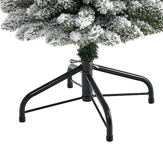 Nearly Natural Flocked Pencil 5 Foot Christmas Tree