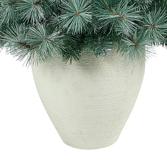 Nearly Natural Frosted Tip 4 Foot Pre-Lit Pine Christmas Tree
