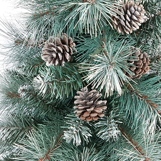 Nearly Natural Frosted 3 1/2 Foot Pre-Lit Pine Christmas Tree