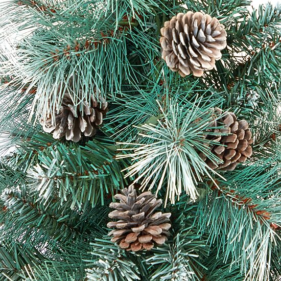 Nearly Natural Frosted Tip 4 Foot Pre-Lit Pine Christmas Tree