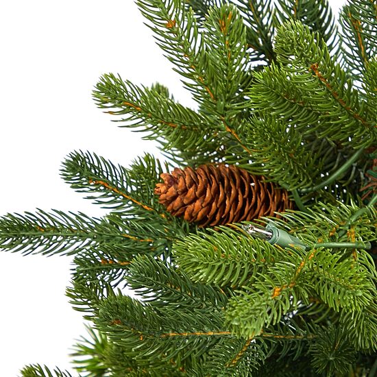 Nearly Natural Prein Red Planter 3 1/2 Foot Pre-Lit Fir Christmas Tree