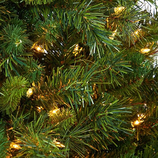Nearly Natural Mixed White 4 1/2 Foot Pre-Lit Pine Christmas Tree