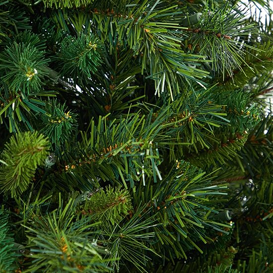 Nearly Natural Mixed White 4 1/2 Foot Pre-Lit Pine Christmas Tree