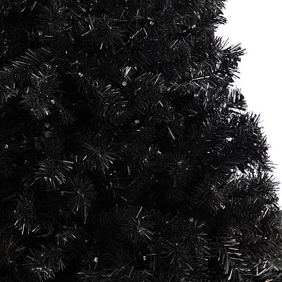 Nearly Natural Black Faux 4 Foot Pre-Lit Christmas Tree