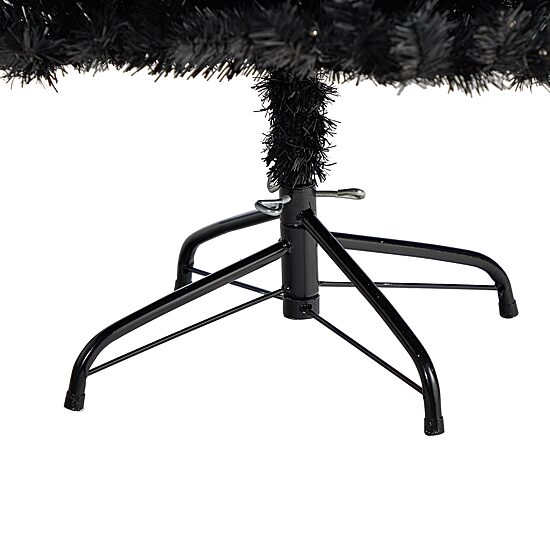Nearly Natural Black Faux 4 Foot Pre-Lit Christmas Tree