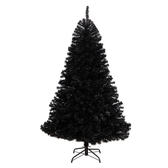 Nearly Natural Black Faux 6 Foot Pre-Lit Christmas Tree