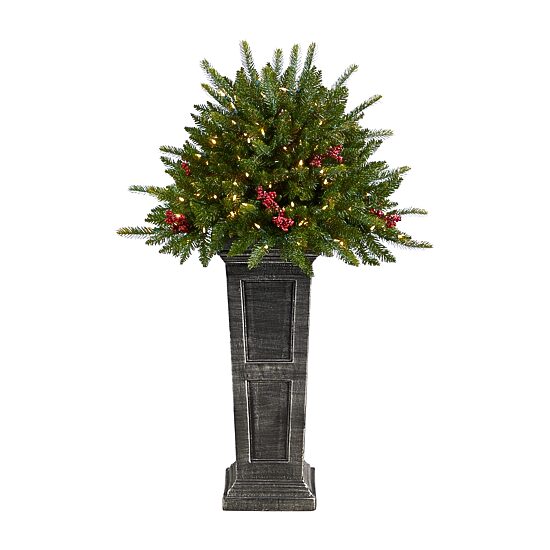 Nearly Natural Faux 4 Foot Pre-Lit Christmas Tree