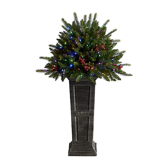 Nearly Natural Faux 4 Foot Pre-Lit Christmas Tree