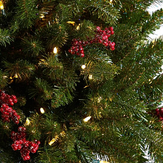 Nearly Natural Faux 4 Foot Pre-Lit Christmas Tree