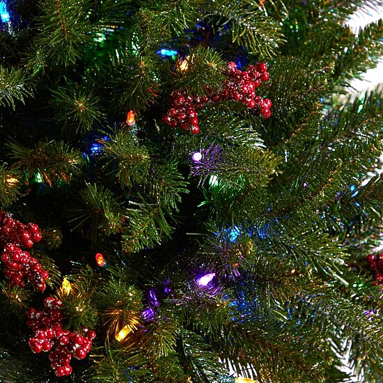 Nearly Natural Faux 4 Foot Pre-Lit Christmas Tree