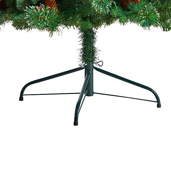 Nearly Natural Flat Back Faux 6 Foot Pre-Lit Pine Christmas Tree
