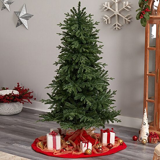 Nearly Natural Montreal Faux 6 Foot Pre-Lit Spruce Christmas Tree