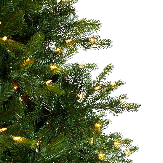 Nearly Natural Faux 9 Foot Pre-Lit Spruce Christmas Tree