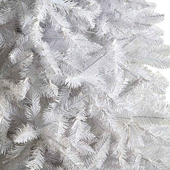 Nearly Natural Slim White Faux 11 Foot Pre-Lit Christmas Tree