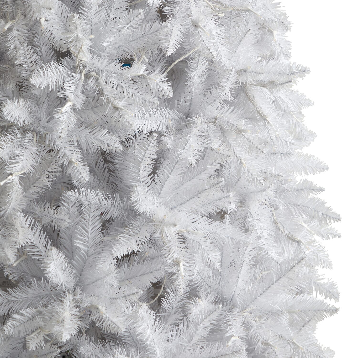 Nearly Natural Slim White Faux 12 Foot Pre-Lit Christmas Tree