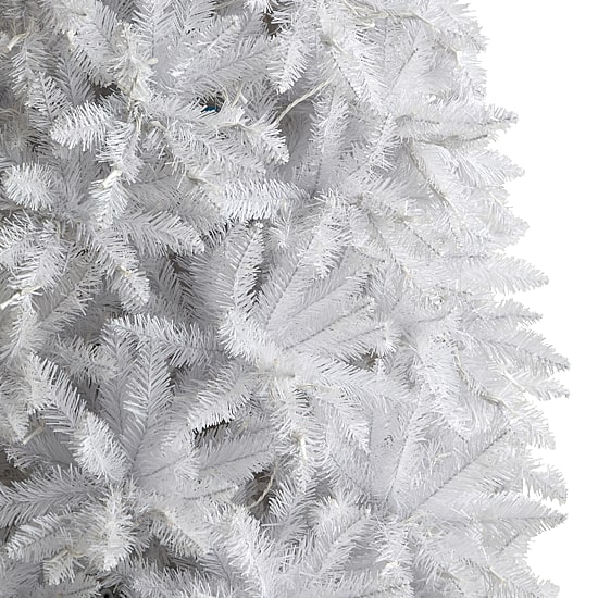 Nearly Natural Slim White Faux 12 Foot Pre-Lit Christmas Tree