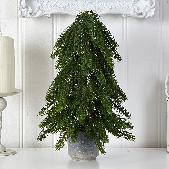 Nearly Natural Faux In Planter 1 1/2 Feet Pine Christmas Tree