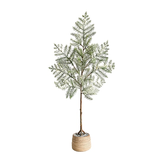 Nearly Natural Frosted In Planter 3 Foot Pine Christmas Tree