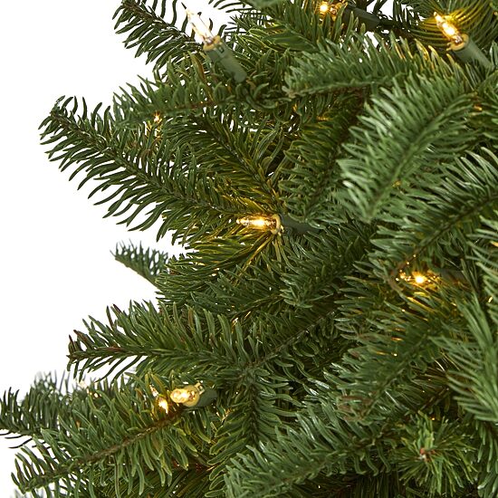 Nearly Natural Faux 3 Foot Pre-Lit Spruce Christmas Tree