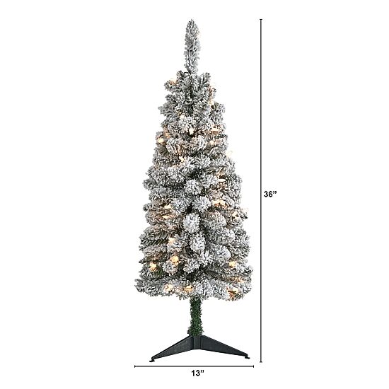 Nearly Natural Faux 3 Foot Pre-Lit Christmas Tree