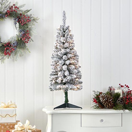 Nearly Natural Faux 3 Foot Pre-Lit Christmas Tree