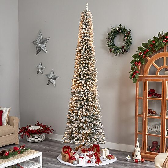 Nearly Natural Faux 10 Foot Pre-Lit Christmas Tree