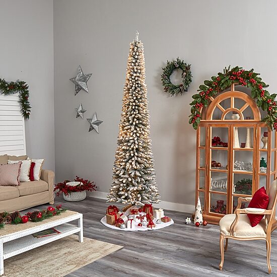 Nearly Natural Faux 10 Foot Pre-Lit Christmas Tree