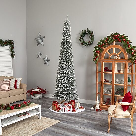Nearly Natural Faux 10 Foot Pre-Lit Christmas Tree