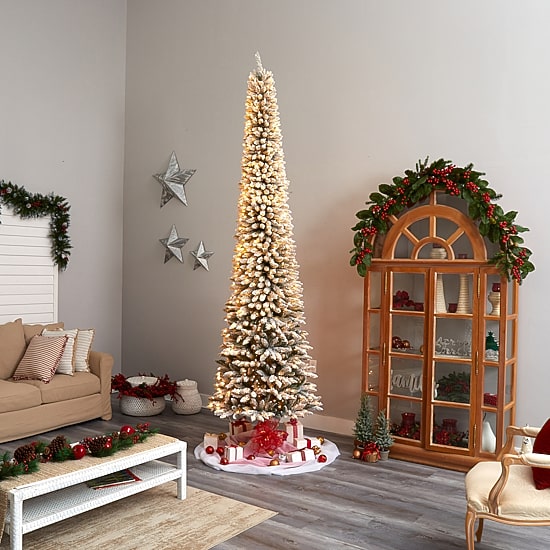 Nearly Natural Faux 11 Foot Pre-Lit Christmas Tree