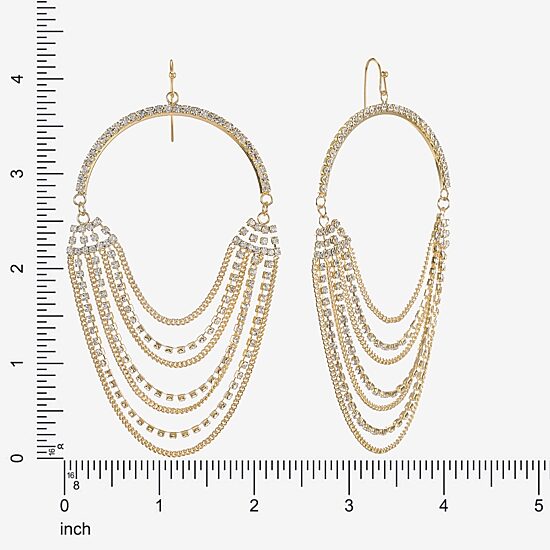 Bijoux Bar Gold Tone Womens Glass Drop Earrings