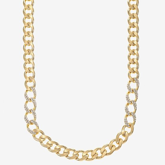 Bijoux Bar Gold Tone Womens 18 Inch Link Chain Necklace