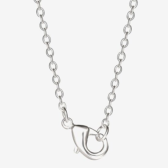 Hello Kitty Womens Crystal Pure Silver Over Brass Bow 18 Inch Pendant Necklace